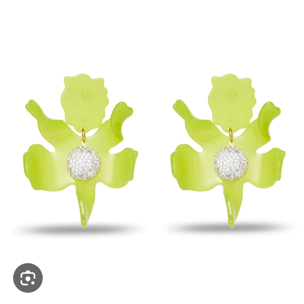 10 Year Anniversary Neon Lemon Small Lily Earrings
